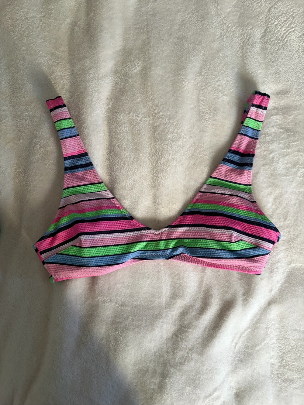 Aerie Colourful Striped Bikini Top